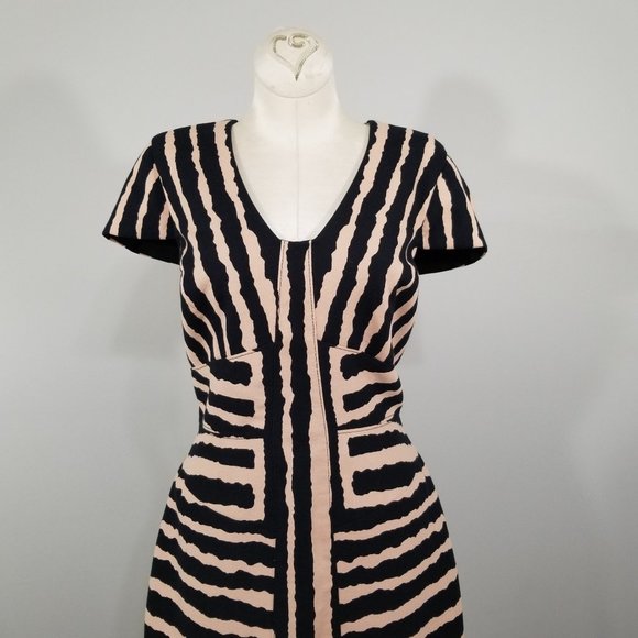 Nwt Anthropologie 4C.(4 Collective) Dress 10 Womens Segmented Labyrinth Sheath - Picture 5 of 16
